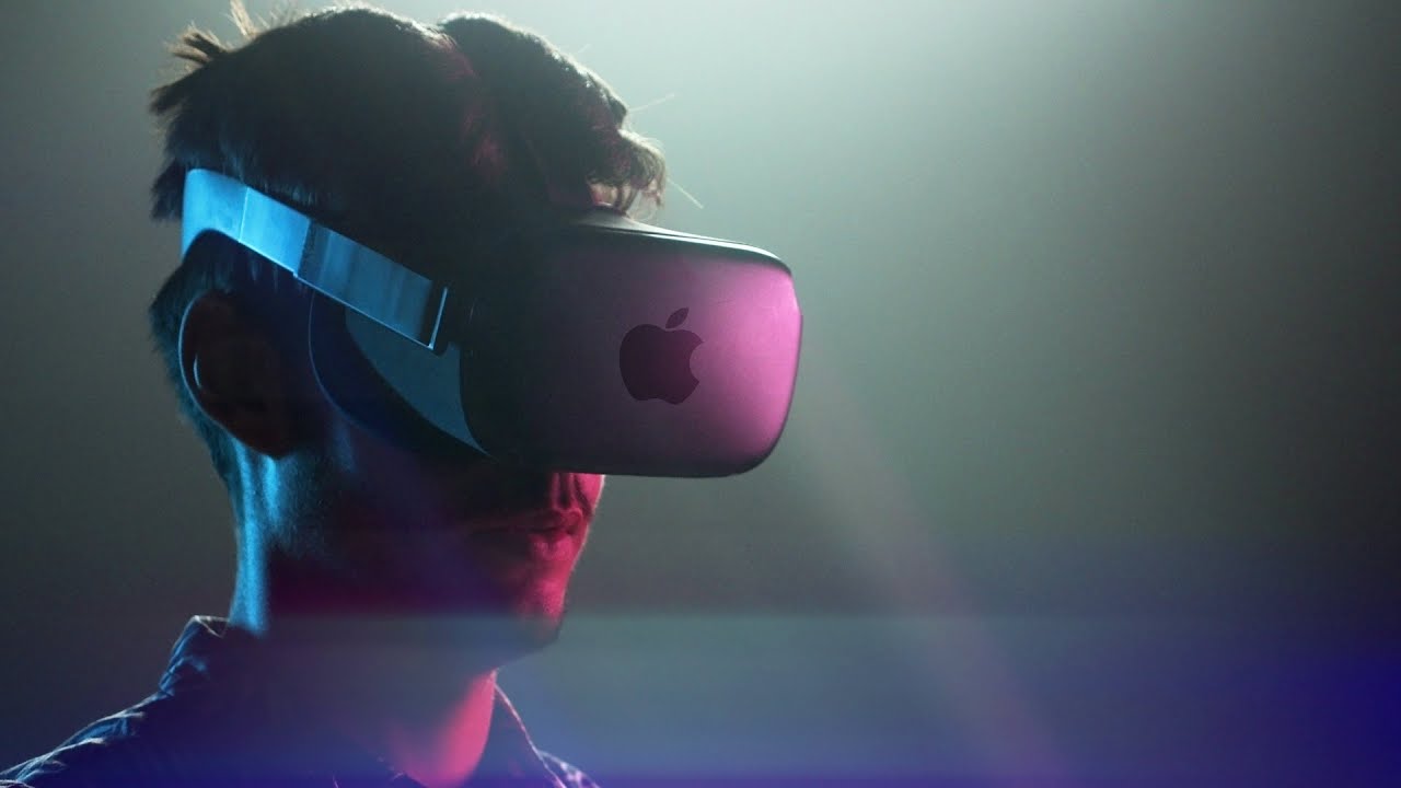 Apple Vision Pro mixed-reality headset with futuristic design and advanced features.